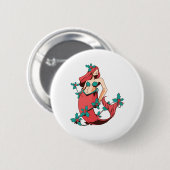 Christmas Mermaid Button (Vorne & Hinten)