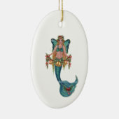 Christmas mermaid  by Renee Lavoie Keramik Ornament (Rechts)