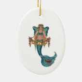 Christmas mermaid by Renee Lavoie Keramik Ornament (Hinten)
