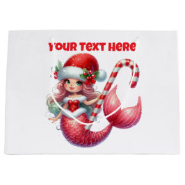 Christmas Mermaid-Geschenktasche Große Geschenktüte