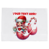 Christmas Mermaid-Geschenktasche Große Geschenktüte (Rückseite)