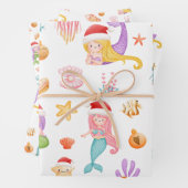 Christmas Mermaid Pattern Geschenkpapier Set (Beispiel)