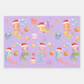 Christmas Mermaid Pattern Geschenkpapier Set (Vorderseite)