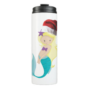 Christmas Mermaid Thermosbecher