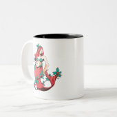Christmas Mermaid Zweifarbige Tasse (Vorderseite Links)