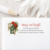 Christmas Merry and Bright Mailbox Floral Monogram (Insitu)
