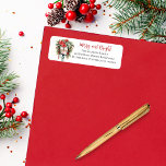 Christmas Merry and Bright Mailbox Floral Monogram<br><div class="desc">Beautiful Christmas holiday "Merry and Bright" watercolor monogram mailbox floral bouquet in in red and white with greenery give this botanical return address envelope seal design a look of classically sophisticated elegance that is sure to impress your recipients. Simply add your names and return address.</div>