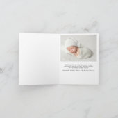 Christmas Merry Bright Foto Holiday Birth Ankündigung (Innenseite)