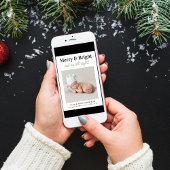 Christmas Merry Bright Foto Holiday Birth Ankündigung