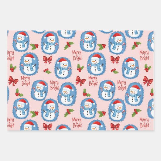 Christmas Merry & Bright Geschenkpapier Set (Vorderseite)