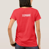 Christmas Merry Bright lustige Typografie-Monogram T-Shirt (Rückseite)