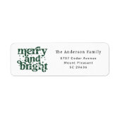 Christmas Merry & Bright Return Address Label (Vorne)