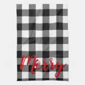 Christmas Merry Buffalo Kariert Geschirrtuch (Vertikal)