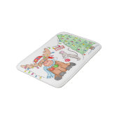 Christmas - Merry Christ-Moose! Badematte (Schrägansicht)