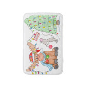 Christmas - Merry Christ-Moose! Badematte (Vorderseite Vertikal)