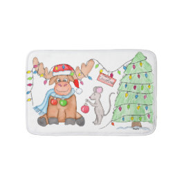 Christmas - Merry Christ-Moose! Badematte