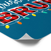 Christmas Merry Christmas Bruh Buffalo Plaid Santa Poster (Ecke)