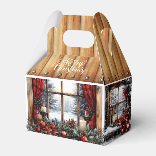 Christmas Merry Christmas Country Cabin Gift Geschenkschachtel (Vorderseite)
