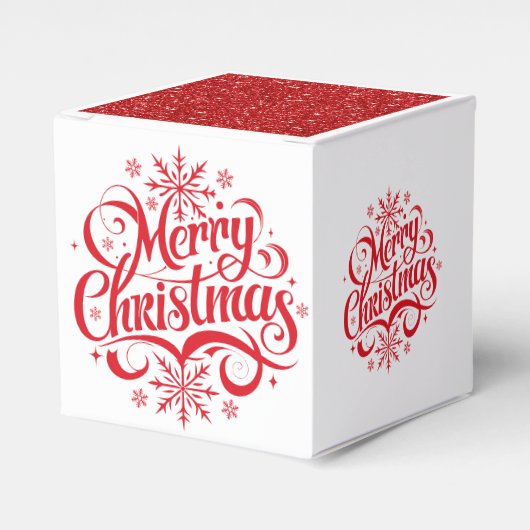 Christmas Merry Christmas Favor Gift Box Geschenkschachtel (Vorderseite)
