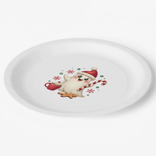 Christmas Merry Christmas For Gift Christmas Ghost Pappteller (Schrägansicht)