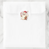 Christmas Merry Christmas For Gift Christmas Ghost Runder Aufkleber (Tasche)