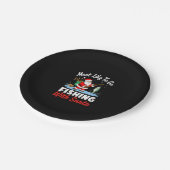 Christmas Merry Christmas For Gift Fishing Santa ( Pappteller (Schrägansicht)