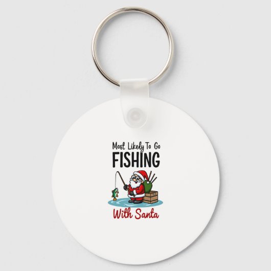 Christmas Merry Christmas For Gift Fishing Santa ( Schlüsselanhänger (Vorderseite)