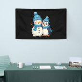 Christmas Merry Christmas For Gift Penguin Snowman Banner (Messeveranstaltung)