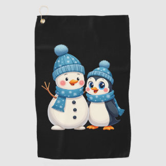 Christmas Merry Christmas For Gift Penguin Snowman Golfhandtuch