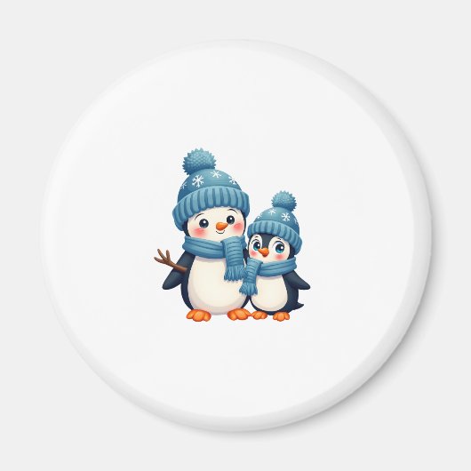 Christmas Merry Christmas For Gift Penguin Snowman Magnet (Vorne)