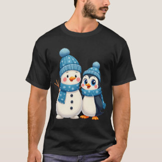 Christmas Merry Christmas For Gift Penguin Snowman T-Shirt
