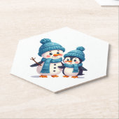 Christmas Merry Christmas For Gift Penguin Snowman Untersetzer (angewinkelt)