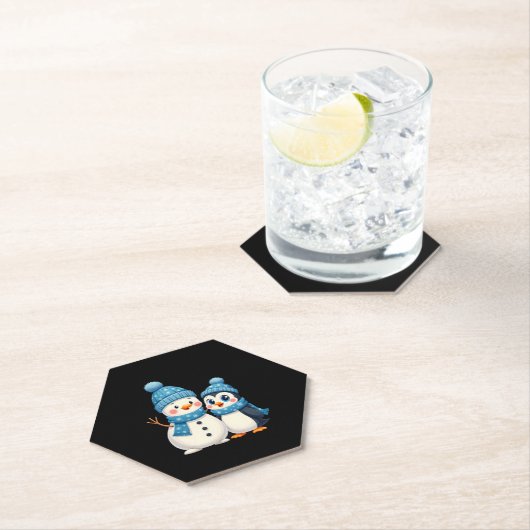 Christmas Merry Christmas For Gift Penguin Snowman Untersetzer (Vor Ort)