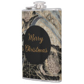 Christmas, Merry Christmas,Gold Blue Flowers Art  Flachmann (Links)