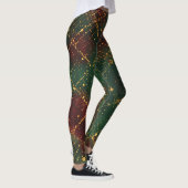 Christmas, Merry Christmas,Luxury Gold Red Green  Leggings (Rechts)
