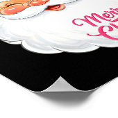 Christmas Merry Christmas Santa Face Jolly Santa C Poster (Ecke)