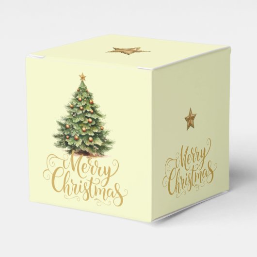 Christmas Merry Christmas Tree Favor Gift Box Geschenkschachtel (Vorderseite)