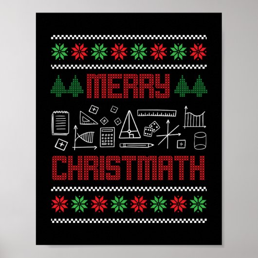 Christmas Merry Christmath Nerd Geeks Teacher Gesc Poster (Vorne)