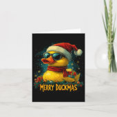 Christmas Merry Duckmas Funny Quackmas Pajama Duck Karte (Vorderseite)