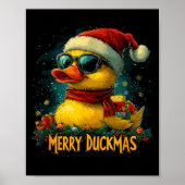 Christmas Merry Duckmas Funny Quackmas Pajama Duck Poster (Vorne)