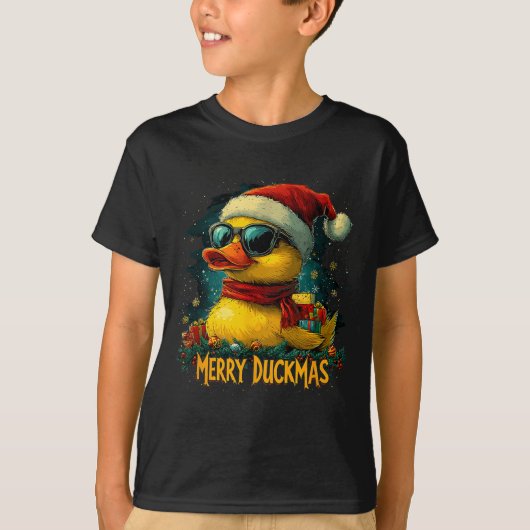 Christmas Merry Duckmas Funny Quackmas Pajama Duck T-Shirt (Vorderseite)