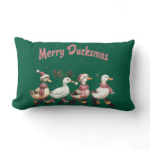 Christmas Merry Ducksmas Throw Kissen
