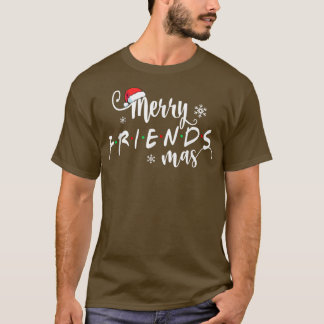 Christmas Merry Friendsmas Weihnachtsmannmütze Mat T-Shirt
