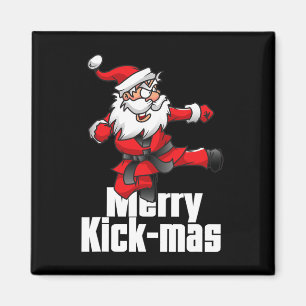 Christmas Merry Kick-mas Weihnachtsmann Karate Magnet