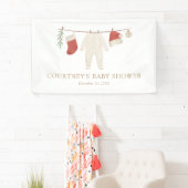 Christmas Merry Little Baby Dusche Banner (Insitu)