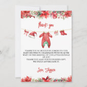 Christmas Merry Little Baby Dusche Danke Einladung (Vorderseite)