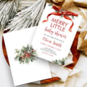 Christmas Merry Little Baby Dusche Einladung