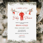Christmas Merry Little Baby Dusche Einladung
