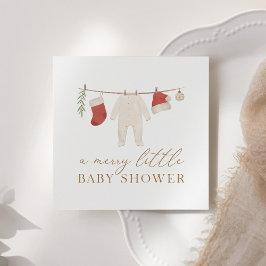 Christmas Merry Little Baby Dusche Serviette