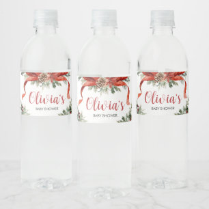 Christmas Merry Little Baby Dusche Wasserflaschenetikett